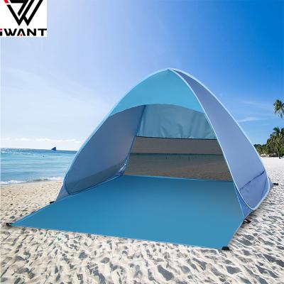 China Extended Type Automatic Quick Open Sun Shelter Beach Tent UPF 50+ Outdoor Sun Shelter Outdoor Sun Shelter Easy Pop Up Lightweight Beach Tent for sale