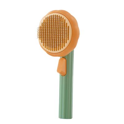 China Stocked Cats Brush Massage Self Groomer Pet Grooming Brush Corner Hair Cat Comb Brush for sale