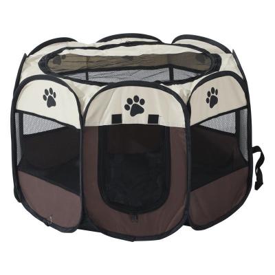 China Breathable Octagonal Fence Tent Portable Scratch-Resistant Foldable Pet Kennel Pet Cat Dog Delivery Room Octagonal Tent for sale