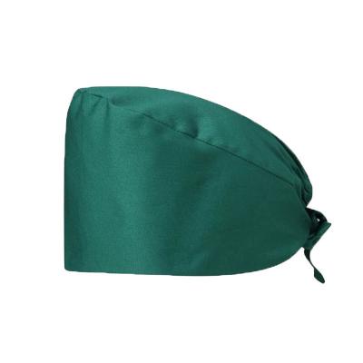 China Comfortable Breathable Scrub Head Cover With Button And Solid Color Cotton Breathable Thin Headband Cap For Women And Men for sale