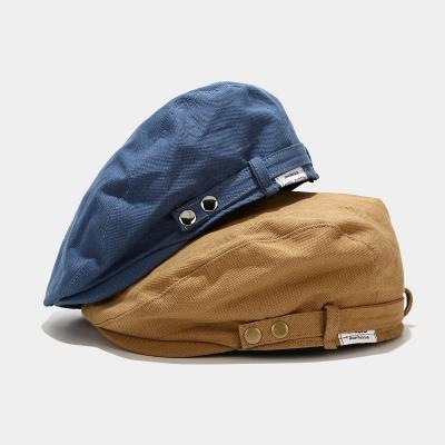 China Fashion \ Flat Cotton Beret Driver Hat Retro England Newsboy Comfortable Men\`s Durable Four Seasons Hat Women Octagonal Canvas Hat for sale