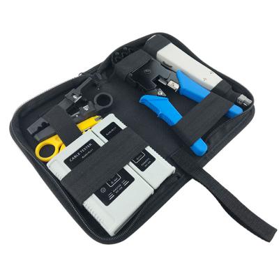 China Network Repairing Crimp Network Tool Kit LAN Cable Tester Repair Tool Wire Stripping Cutter, Crimper Coaxial Jack Crimping Punch for sale