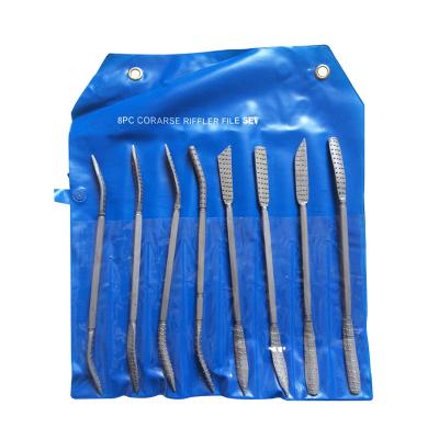 China Other Heavy Wood 8 Piece Rasp Riffler File Set The Corarse Riffler Rasp Set For Wood for sale