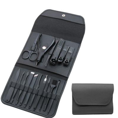 China Finger Manicure Pedicure Set Professional Nail Care Grooming Kit With Travel Case 16pcs for sale