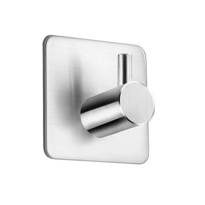 China SUS 304 Stainless Steel Self Adhesive Robe / Towel Hook Stick On Wall Door Hooks for sale