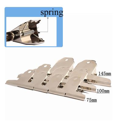 China Easy Spring Metal Silver Custom Paper Clamps Binder Bulldog Clip for sale