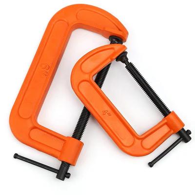 China Adjustable heavy duty metal C-clamps with wide jaw openings for timbering metal clamping for sale