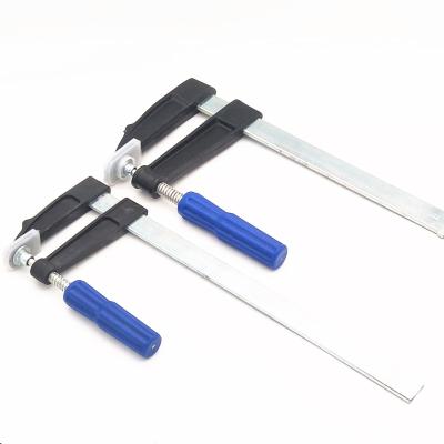 China Full Size Metal Clamp Spare General Purpose Steel Bar F Clamps With Blue Handle for sale