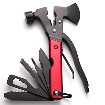 China Portable Multi Tool Multi Tool Emergency Escape Hammer, 16-in-1 Alloy Steel Multi-Function Hammer with Pliers Knife Box Opener for sale