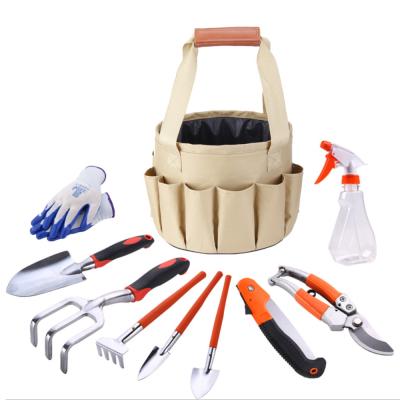 China Garden Tool Kits Garden Tool Kit With Bag 10 Piece Heavy Duty Gardening Kit for sale