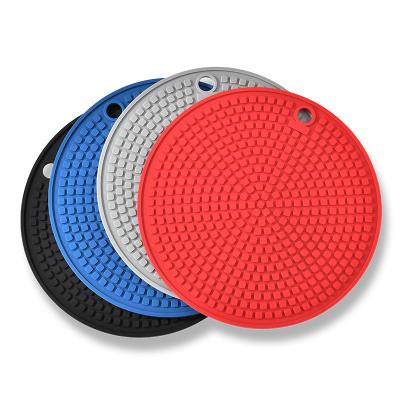 China Durable 4 Piece Food Grade Silicone Dish Mat Heat Resistant Drying Mat Pads Hot Pads For Kitchen Counter for sale