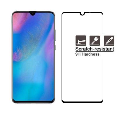 China Mobile Phone Free Sample Film 9H 2.5D Shockproof Full Page Tempered Glass Screen Protector For Huawei P30 for sale