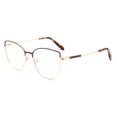 China Fashionable China Factory Wholesale Cat Eye Metal Women Optical Frames for sale