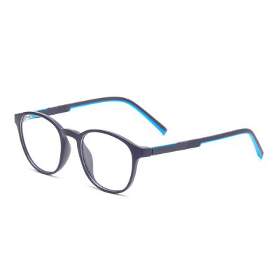 China Fashionable wholesale CE cheap optical round tr90 double color optical eyewear for sale