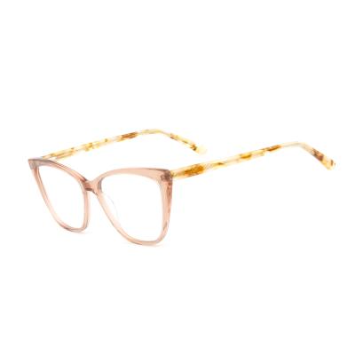 China Fashionable Custom Transparent Acetate Optical Frames Glasses For Women for sale