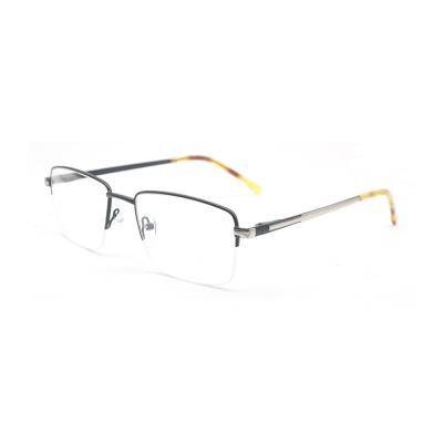 China Fashionable Custom Unique Rectangle Optical Gunmetal Men Optical Frames for sale