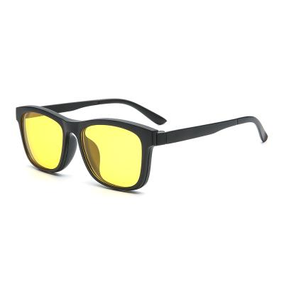 China Fashionable Clip On Rectangle Colorful Acetate Glass Eye Optical Frames for sale