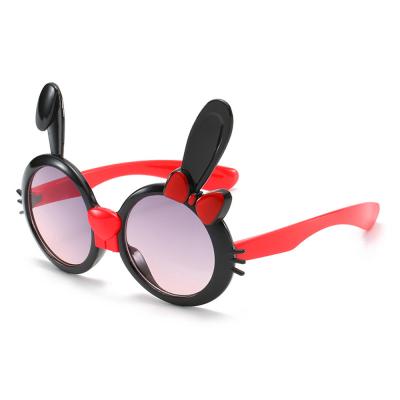 China Fashion Sunglasses Rabbit Design Girls Children Plastic Sunglasses For Children for sale