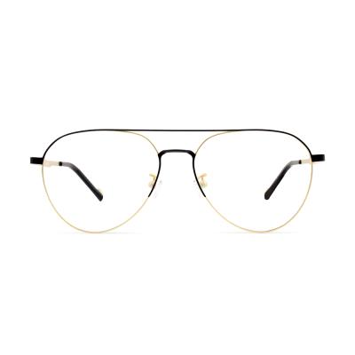 China Fashionable Men Party Optical Spec Frames. pilot flat deck double deck metal for sale