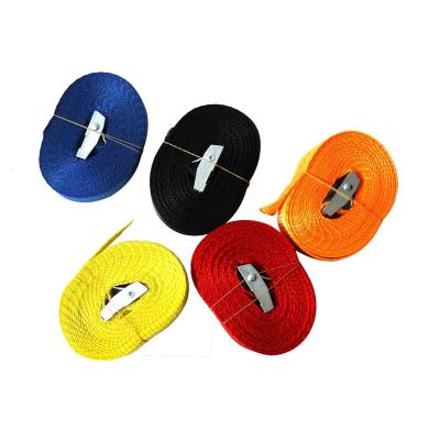 China Wholesale Polyester 1 Inch 25mm 3m Metal Cam Buckle Strap With Colorful Webbing Strap 200kgs for sale