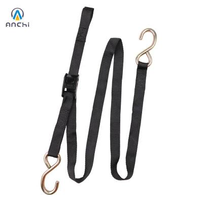 China Custom Wholesale 5ft Cargo Control 25mm Strap Cam Buckle With Buckles And Big Hooks for sale