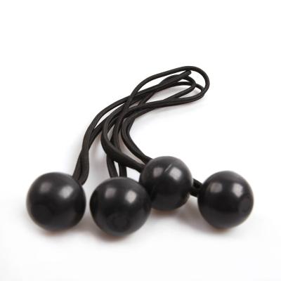 China Elastic Rubber And PP Bungee Strap 4pcs With Plastic Ball 8 Inch 20cm for sale