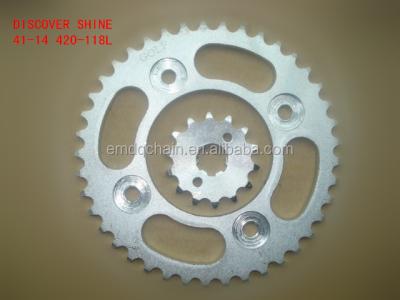 China DISCOVER SHINE 41-14T Motorcycle Chain And Sprocket Kits For India Market DISCOVER SHINE 41-14T for sale