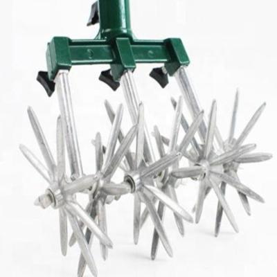 China Suitable for garden & 2022 Outdoor Long Handle Garden Cultivator Tiller In Agricultural Farming With Removable Spikes for sale