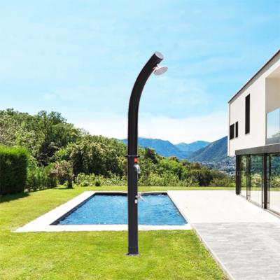 China High Pressure Beach Flexible Cheap Flexible Outdoor Black Shower PVC Design Good Quality Water Saving Solar Powered Shower Column for sale