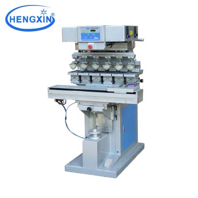 China Factory S4/C pad pneumatic printing machine with conveyor for printing pen/lighter/usb items/golf ball for sale