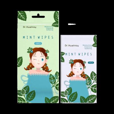 China Custom Convenience OEM Odm Logo Individually Packaged Flavored Cleaning Wet Wipes For Women for sale