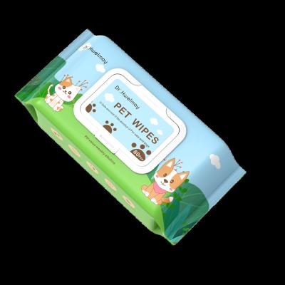 China Wholesale Sustainable Cat Dog Wipes Cleaning Natural Super Soft Nonwoven Pet Wet Wipes for sale