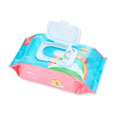 China Cleaning Baby Wipes Wet Paper Feature Eco Material Woven Skin Type Wet Wipes for sale