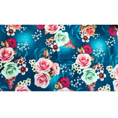 China Feinai cheap price 100D polyester woven spandex crepe metallic hot sale super soft printed fabric from Feinai digital printed crepe fabric for sale