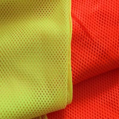 China Soft Finish Poly Tricot 3X1 Mesh Fabric For Safetywear for sale