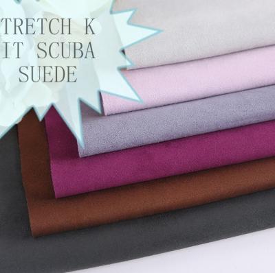 China Memory Polyester Material Knitted Suede Fabric For Fashion Clothes for sale