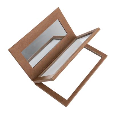 China Recycled Custom Lamination Finish Paper Art Materials Logo Cosmetic Makeup Packaging Box With Mirror for sale