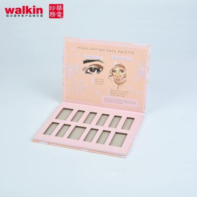 China Recyclable Bespoke Blank Cardboard Empty Custom Magnetic Eyeshadow Palette For Cosmetic Packaging for sale