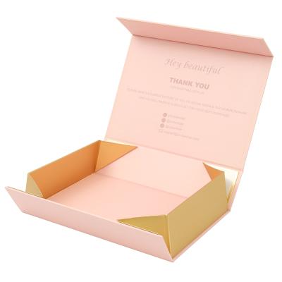 China New Arrival Handmade FO Fancy Magnet Simple Elegant Folding Box Carton Storage Black Rigid Flat Luxury Magnetic Folding Paper Gift Box for sale