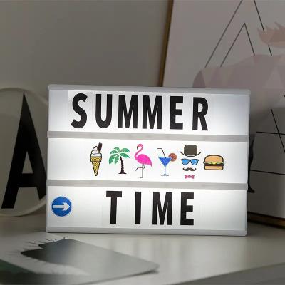 China Long Life 2023 Led Cinematic Led Light Box Battery Operated Letters Lamp Message Letter A4 Led Cinema Light Box for sale