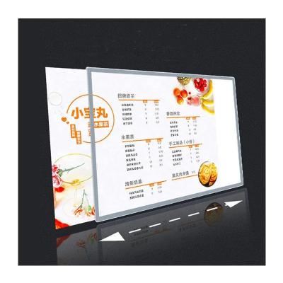 China For Advertising Poster Display Custom Aluminum Frame Advertising Equipment Led Frame A1 A2 A3 A4 Led Slim Light Box for sale