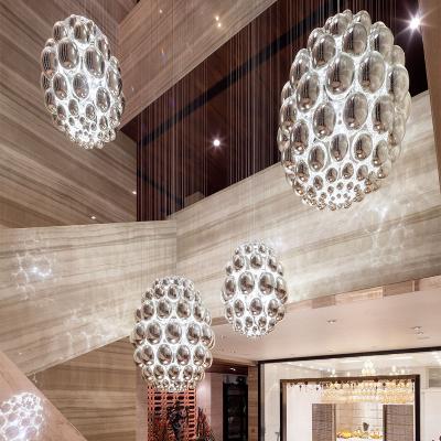 China Jiangmen luxury modern building creative led pendant light lighting for stairs villa home decoration for sale