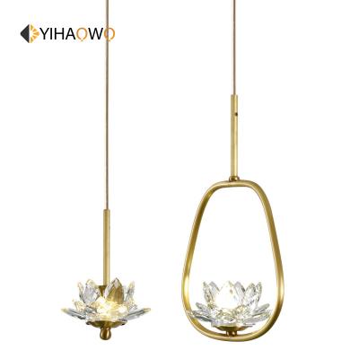 China Modern Minimalist Light Luxury Indoor Bedroom Hanging Pendant Light Customized Crystal Chandelier Ceiling Light Fixtures for sale