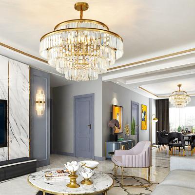 China Gold Crystal Chandelier Lighting Luxury Decorative Modern Indoor Home Light Maker Chandelier Hanging Lamp for sale