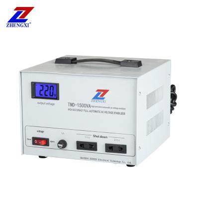 China Stabilizer for PC TND-1.5KVA 220VAC Single Phase 1.5KW AVR Voltage Stabilizer Servo Intelligent Automatic Regulator for sale