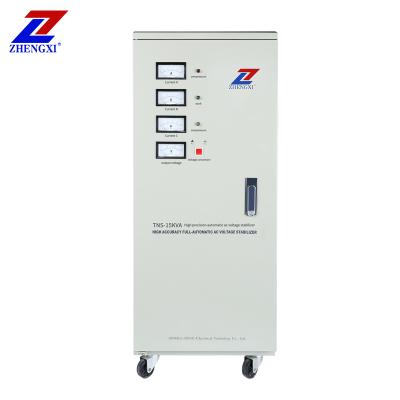 China SVC TNS Series Automatic Voltage Meter Three Phase Analog Type 15KVA Stabilizer for sale