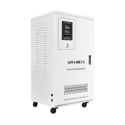 China SVC TNS/SJW3-40KVA 3 phase voltage regulator servo intelligent automatic stabilizer for sale