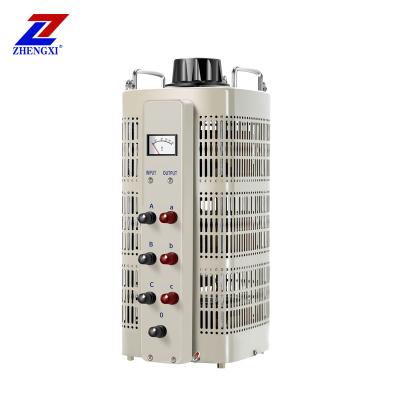 China SVC TSGC2-6KVA 0~430VAC 6KW Output Variac Transformer Adjustable Manual Toroidal Contact Type Self-Cooled Voltage Regulator for sale