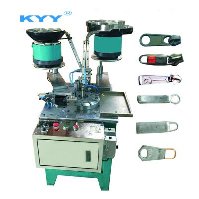 China Automatic Backpack Zipper Luggage Zipper Slider Making Assembly Universal Assembling Machine for sale