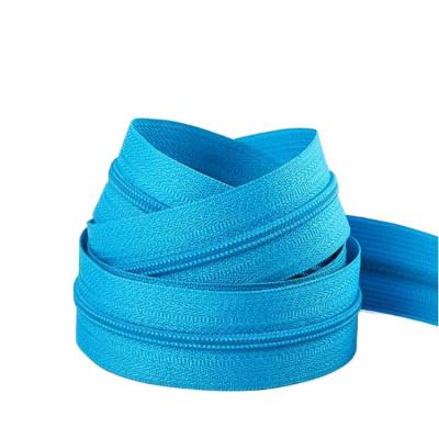 China 3# 5# 7# 8# 10# Durable High Quality Nylon Long Chain Zipper Roll Up Long Strip For Luggage Bag Clothing for sale